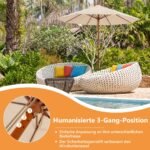 Terakotos skėtis su virvės traukimo mechanizmu (Smėlio)