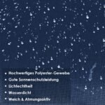 Didelis automatiškai pasvirimo mechanizmu valdomas skėtis nuo saulės (Tamsiai mėlyna)