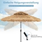 Lauko skėtis nuo saulės su LED apšvietimu 270 cm (Natūrali)