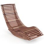 Ergonomiška akacijos medienos sodo suoliukų pora (Natūrali)