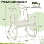 Lauko supamasis krėslas su metaliniu rėmu (Balta)