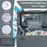 Nešiojama izoliuota šaldymo dėžė 28 l su butelių atidarytuvu (Pilka)