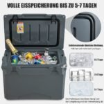 Nešiojama izoliuota dėžė su integruotu butelių atidarytuvu (Pilka)