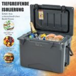 Nešiojama izoliuota dėžė su integruotu butelių atidarytuvu (Pilka)