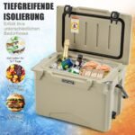 Nešiojama izoliuota dėžė su integruotu butelių atidarytuvu (Chaki)