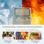 Tvirtas 47L izoliuotas aušintuvas su butelių atidarytuvu ir rankenomis (Chaki)
