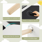 Vaikiškas stalo ir kėdžių komplektas su rašymo lenta (Balta)