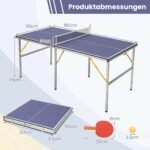 Nešiojamas stalo teniso stalas su priedais (Mėlyna)