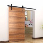 Nerūdijančio plieno stumdomųjų durų sistema 1830 mm (Juoda)