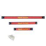 Magnetinė įrankių laikymo juosta – 3 dalių komplektas (Raudona)
