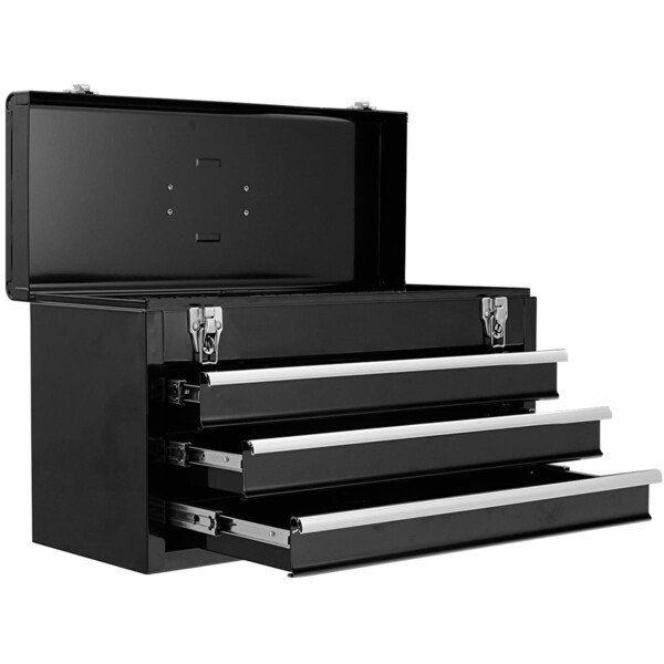 Daugiafunkcis 3 stalčių įrankių lagaminas (Juoda)