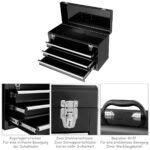 Daugiafunkcis 3 stalčių įrankių lagaminas (Juoda)