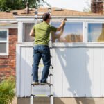 Teleskopinės aliumininės kopėčios 150 kg apkrovai (Sidabrinė)