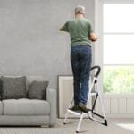 Sulankstomos dvinarių kopėtėlės 150 kg (Juoda ir sidabrinė)