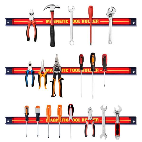 6 dalių 46 cm magnetinių įrankių laikiklių komplektas (Raudona)