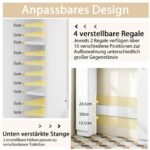 Vonios spintelė virš unitazo su atvirais skyriais ir reguliuojamomis lentynomis (Balta)
