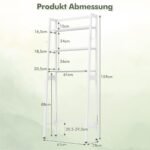 Daugiatvirtis vonios kambario lentynų komplektas (Balta)