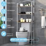 Trijų lygių vonios lentyna (Sidabrinė)