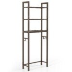 Trijų lentynų viršunitazinis stovas su reguliuojamu skersiniu (Ruda)