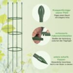 Reguliuojamo aukščio augalų atrama 143 cm (Žalia)