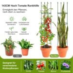 Reguliuojamo aukščio augalų atrama 143 cm (Žalia)