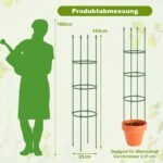 Reguliuojamo aukščio augalų atrama 143 cm (Žalia)