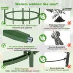 Augalų atramos 3 vnt. su reguliuojamu aukščiu (Žalia)