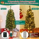 Dirbtinė Kalėdinė Eglė su LED apšvietimu ir laikmačiu 120 cm (Žalia)