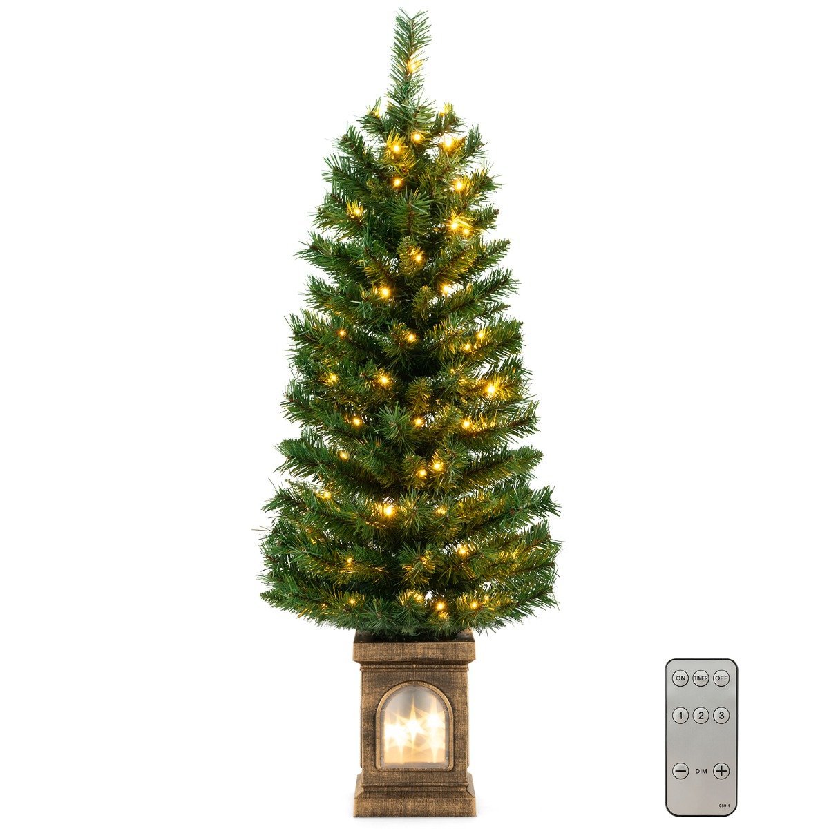 topfbaum-cm24559de_8__1 Dirbtinė Kalėdinė Eglė su LED apšvietimu ir laikmačiu 120 cm (Žalia)