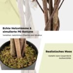 Dirbtinis bougainvillea medis su žiedais 120 cm (Balta)