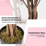 Dirbtinis gėlių medis 120 cm su rausvais žiedais (Rožinė)