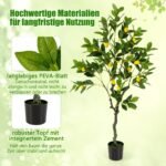 120 cm dirbtinis citrinmedis su 18 citrinų (Žalia)