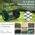 Sodo komposto ir sėklų barstytuvas 75 L (Žalia)