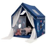Vaikiška žaidimų palapinė su kilimėliu (Mėlyna)
