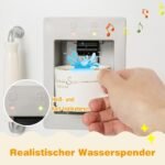 Kampinė vaikiška virtuvėlė su atskiru šaldytuvu ir garso efektais (Balta)