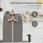Nešiojama 1000W mini pirties palapinė su 3 litrų talpa ir 9 temperatūros lygiais (Pilka)
