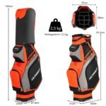 Kompaktiškas golfo krepšys su 14 skyrių ir patogiu dizainu (Raudona ir juoda)