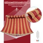 Nešiojamas lauko hamakas su nuimama pagalve (Raudona)