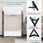 Nešiojama kūdikio vystymo stotelė su daiktadėže (Balta)