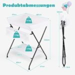 Nešiojama kūdikio vystymo stotelė su daiktadėže (Balta)