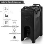 Izoliuotas 20 litrų gėrimų serveris (Juoda)