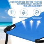 Nešiojama sulankstoma stovyklavimo lova 190 cm (Mėlyna)