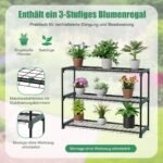 Didelis nešiojamas šiltnamis su lentynėlėmis (Žalia)