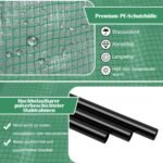 Didelis nešiojamas šiltnamis su lentynėlėmis (Žalia)