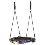 Vaikų supynės-batutas 2 viename su rankena (Daugiaspalvis)