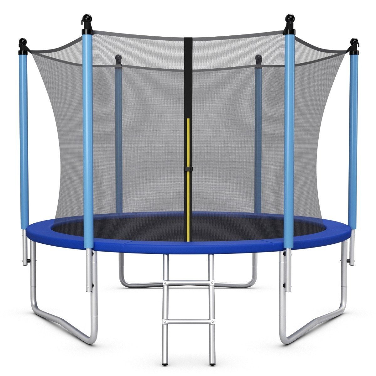 trampolin-tw10046_-tw10045_1_ Apvalus batutas su apsauginiu tinklu 305 cm (Juoda)