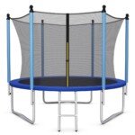 Lauko batutas 244 cm su apsauginiu tinklu (Juoda)