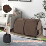 Dvigubas transportavimo dėklas su nuimamais hamakais ir čiužiniu (Ruda)