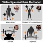 Olympinė štangos rankena su sulankstomu dizainu (Juoda)