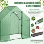 Kompaktiškas šiltnamis su metaliniu rėmu ir PE danga (Žalia)